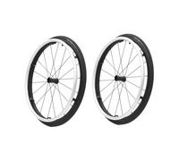PA-DABAOO Rueda Trasera De Repuesto Para Silla De Ruedas, Rueda De 24X1", Anillo De Empuje Ampliado De Aleación De Aluminio, Juego De Ruedas Grandes, Accesorios Para Sillas,Negro