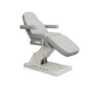 PA-DABAOO Silla De Cama Facial De Salón Totalmente Eléctrica, Silla De Tatuaje De Masaje Eléctrico Para Cliente Con 3 Motores, Ajuste De Altura/Ángulo De Mesa De Spa,Gris