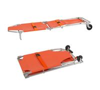 PA-DABAOO Silla De Escalera Plegable Portátil, Camilla De Silla Plegable De Aluminio, Camilla De Motor Con 2 Ruedas Y Respaldo, Fácil De Transferir En El Suelo