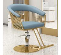 PA-DABAOO Silla De Peluquería Ajustable Con Giro De 360 Grados Y Bomba Hidráulica. Silla De Barbero Clásica Con Pedal.,Azul