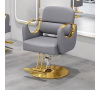 PA-DABAOO Silla De Peluquería Para Salones Y Barberías Profesionales, Hidráulica, Con Estructura Resistente Y Altura Ajustable.,Gris