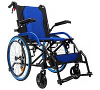 PA-DABAOO Silla De Ruedas De Aleación De Aluminio Ligero, Autopropulsada, Silla De Ruedas Para Adultos, Plegable Portátil Silla De Ruedas, Silla De Ruedas Manual,Rojo