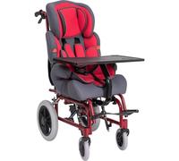 PA-DABAOO Silla De Ruedas Para Niños Con Parálisis Cerebral, Silla De Ruedas Plegable De Aluminio, Silla De Ruedas Reclinable De Espalda Alta, Silla De Ruedas Manual Ajustable
