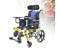 PA-DABAOO Silla De Ruedas Para Parálisis Cerebral Infantil,Silla De Ruedas Plegable Totalmente Reclinable/Semi Reclinable,Sillas De Ruedas Plegables Y Ligeras,Upgraded