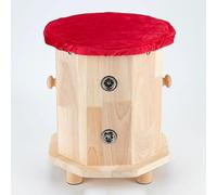 PA-DABAOO Taburete De Moxibustión Y Juego De Moxibustión Para Pies, Con Funda De Tela Aislante, Silla De Moxibustión De Roble,Moxibustion stool
