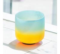 PA-DABAOO Tazón De Canto De Cristal Con Esbozo, Cuenco De Canto De Cristal De Cuarzo, Nota De Chakra Solar Chakra Cristal Tazón Para Meditación De Atención Plena,8inch style e