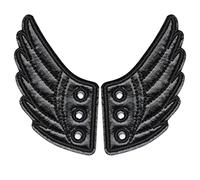 Paaruter 1 Par de Zapatos de PU, Accesorios de Bricolaje, Adorno de de Zapatos con Purpurina, Fiesta de Halloween, Divertidos Zapatos de Skate, Decoraciones DIY, Negro