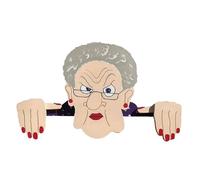 Paaruter 1 Pieza de Decoración para Valla Exterior, Abuela Curiosa, Señora, Adorno para Patio y Jardín Al Aire Libre