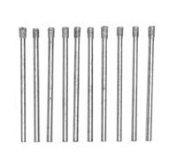 Paaruter 10 Brocas de Diamante de 3 mm y 1/8 de Pulgada para Sierras de, para Mampostería, Vidrio, Azulejos, Piedras Preciosas y Mármol.