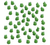 Paaruter 100 Piezas Mini Rana Decoración de Jardín Figuras de Rana Verde Decoración del Hogar en Miniatura Pequeñas Ranas de Plástico Decoración de Jardín de Hadas