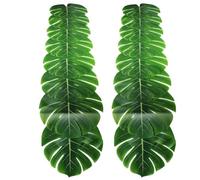 Paaruter 2 Caminos de Mesa con Hojas de Artificiales, 86,6 Pulgadas/220 cm de, Camino de Mesa con Hojas de Tropicales, Mantel de Hojas SintéTicas