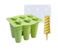 Paaruter 2 Moldes de Silicona para Paletas, Moldes Caseros para Helado para Niños, Fabricante de Paletas de Calidad Alimentaria, Fácil de Limpiar, Verde