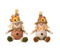 Paaruter 2 Piezas de MuñEcas de Temporada de Cosecha Hechas A Mano para Sentarse para Adornos de Mesa de Hogar y HabitacióN de Cosecha de OtoñO