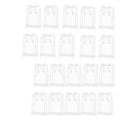 Paaruter 20 Bolsas de Regalo de Plástico Transparente con Asas Troqueladas, Reutilizables, con Flores y Lazo