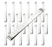 Paaruter 20 Pinzas de Acero Inoxidable para Dobladillos - Regla de Medición de 3 Pulgadas, Herramienta de Costura para Doblar Telas, Acolchar y Fijar Bordes