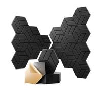 Paaruter 22 Paneles Acústicos Autoadhesivos, Paneles de Pared Insonorizados Hexagonales de 30,5 X 25,4 X 1 cm, para Estudio, Oficina y Hogar A