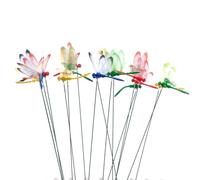 Paaruter 24 Piezas 3D LibéLula DecoracióN de JardíN DragóN Mosca Estacas de JardíN LibéLulas Adornos de JardíN DecoracióN de Patio Estacas de LibéLula