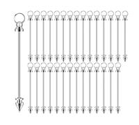 Paaruter 30 Piezas de Barras de con Cuentas en, Suministros para Hacer Llaveros, Manualidades de Bricolaje, Fabricación de Joyas, Accesorios de Barras de