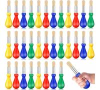 Paaruter 36 Pinceles para Niños Pinceles Grandes Pinceles Fáciles de Sostener Pinceles de Colores A Granel para el Regreso A Clases Artículos de Arte Proyectos de Manualidades