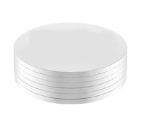 Paaruter 6 Bases para Tartas Redondas de 1/2 Pulgada de Grosor, Ideales para Decorar Tartas, de Cartón Corrugado, de 12 Pulgadas de Grosor.