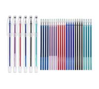 Paaruter 6 Marcadores de Tela con Borrado por con 24 Recambios, los Marcadores de Tela Son Adecuados para Suministros de Acolchado, Suministros de Costura