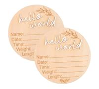 Paaruter 6 Piezas Colgante de Tablón de Anuncios Placa Conmemorativa Anuncios de Nombre de Madera Tablero de Anuncios Anuncio de Madera Redonda