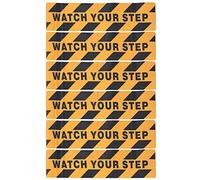 Paaruter 6 Piezas Watch Your Step CalcomaníA para Piso Vinilo Autoadhesivo de Primera Calidad, Laminado Antideslizante, Adhesivo Impermeable
