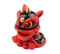 Paaruter Adorno de León Danzante con Energía Solar Estilo Modelo de Danza del León de la Suerte con Energía Solar para Decoración del Hogar de la Oficina del Automóvil-B