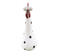 Paaruter Adornos de Pollo de Cuello de Resina para Jardín, Patio, Decoración Al Aire Libre, Estatuas de Gallina Tonta, Figuras de Escritorio de Oficina e