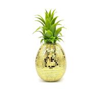 Paaruter Adornos Dorados de Piña con Incrustaciones de Vidrio, Decoraciones para el Hogar de Frutas de Imitación, Decoraciones de Piña