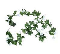 Paaruter Artificial Morning Glory Vine Hanging Wall Plant Garland Fake Garden Wall Fence, y Verde