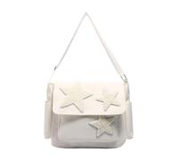 Paaruter Bolso de Mensajero para Mujer Diseño de Estrella Bolso de Mensajero Ajustable con Bolsillos Laterales Bolsos de Hombro con Cremallera