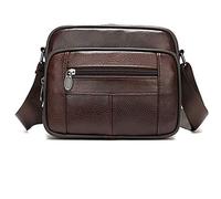 Paaruter Bolsos de Hombre Bolso de Hombro de de Hombres Ocasionales para Hombres Cremallera con Solapa Bolso Cruzados para Hombres Bolsos de Mano de para Mensajeros 6205 Café