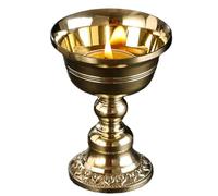 Paaruter Candelabro de Latón, Serie de Candelabros Budistas Tibetanos, Ideal para Banquetes de Bodas, Decoración de Mesas para el Hogar, Lámpara de Mantequilla de Latón.