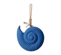 Paaruter Colgante de Decoración de Pared Mediterránea, Concha de Madera, Estrella de Mar, Adornos para Colgar en la Pared, Sala de Estar Vintage, Océano, Playa, Azul Oscuro