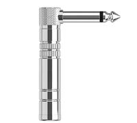 Paaruter Conector Mono de Metal de 6,35 mm con Curvatura de 90° para Guitarra Eléctrica, Micrófono y Adaptador de Enchufe para Instrumentos Musicales.