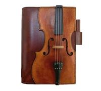 Paaruter Cuaderno de Sintético para Violín - Bloc de Notas para Partituras, Diario de con Diseño de Notas Musicales, Libro de Hojas Sueltas para Músicos