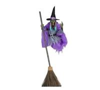 Paaruter Escoba de Halloween para decoración de brujas voladoras de 6 pies de alto, decoración de Halloween