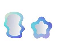 Paaruter Espejos de Armario de la Escuela Espejos de Armario de Acrílico con Respaldo Magnético Accesorios de Armario Espejos de Maquillaje Personal