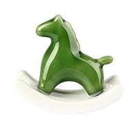 Paaruter Estatua de Caballo Mecedora de CeráMica para el Hogar, Escultura de Arte Moderno para DecoracióN de Estantes de Mesa, Adorno de Escritorio de Estatuilla EstéTica,A