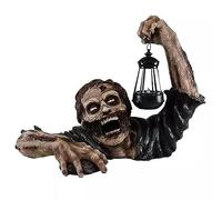 Paaruter Estatua de Resina Artesanal Adorno de Halloween, Decoraciones de Halloween para Patio, JardíN