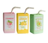 Paaruter Florero Colorido con Forma de JuiceBox para Decoración de Jardineras, Floreros para Beber de Resina de Colores Dulces Impresos en 3D, Adorno para Oficina