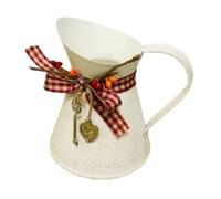 Paaruter Florero Cubo CorazóN Colgante Lata Granja Jarra RúStica para Centros de Mesa Campo Jarra de Hierro Macetero Jarra-A