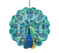 Paaruter Hilanderos de Viento de Metal con Forma de Pavo Real, Regalos para Mujeres, Mamá, Abuela, Esposa, Hilanderos de Viento Colgantes para Decoraciones de Interiores y Exteriores