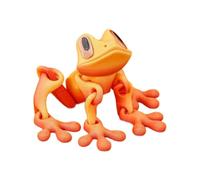 Paaruter ImpresióN 3D de SimulacióN de Rana ArbóRea Articulada, Rana MóVil, DecoracióN para el Hogar, Oficina, Escritorio, Juguete, ImáN para Refrigerador D