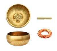 Paaruter Juego de Tibetanos de 8,1 cm. Cuenco de Sonido Metálico Grande Hecho A Mano, Hecho A Mano en Nepal para Meditación y Yoga.