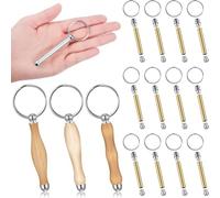 Paaruter Kit de 12 Llaveros para Torneado de Madera, Accesorios para Torneado de Madera, Mandril, para Torneado de Madera, Regalo para Carpintería B