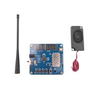 Paaruter Kit de Placa de Demostración del Módulo de Intercomunicación, Módulo Walkie-Talkie UHF SA818S + Altavoces + Antenas de Varilla Recta (400-480 MHz)