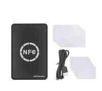 Paaruter Lector/Escritor Chip Inteligente NFC RFID + 5 Tarjetas UID/CUID, 125 K, 13,56 M, Duplicador RFID, Copiadora Etiquetas, Clonador Identificación, IC, Copiadora Llaves y Credenciales