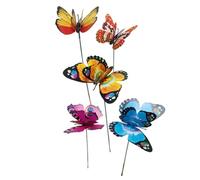 Paaruter Mariposas de Colores, Decoración Exterior. Plantas de Jardín Césped Maceta Decoración de Mariposas